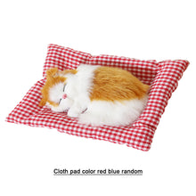 Load image into Gallery viewer, Simulation Mini Cat Cloth Pad Plush Cats Children Birthday Gifts Creative Imitation Ornaments Home Fireplace Decoration Supplies