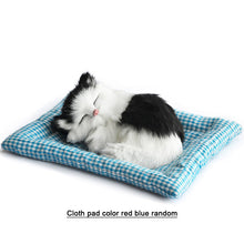 Load image into Gallery viewer, Simulation Mini Cat Cloth Pad Plush Cats Children Birthday Gifts Creative Imitation Ornaments Home Fireplace Decoration Supplies