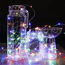 Load image into Gallery viewer, 2M 20 Led Strings Copper Wire 2x AA Battery Operated Christmas Wedding Party Decoration LED String Fairy Lights