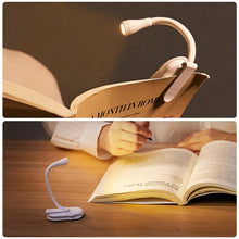 Load image into Gallery viewer, Table Lamp Rechargable Reading Desk Lamp With Clip Book Night Light LED Touch 3 Light Colors Dimming Eye Protection Bedroom Reading Lamp