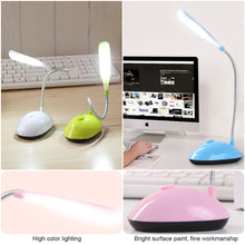 Load image into Gallery viewer, LED Eye Protection Book Night Light Adjustable Angle Mini Clip-On Study Desk Lamp Battery Powered Flexible for Travel Bedroom Reading