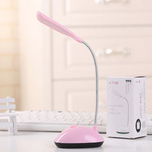 Load image into Gallery viewer, LED Eye Protection Book Night Light Adjustable Angle Mini Clip-On Study Desk Lamp Battery Powered Flexible for Travel Bedroom Reading