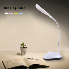 Load image into Gallery viewer, LED Eye Protection Book Night Light Adjustable Angle Mini Clip-On Study Desk Lamp Battery Powered Flexible for Travel Bedroom Reading