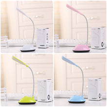 Load image into Gallery viewer, LED Eye Protection Book Night Light Adjustable Angle Mini Clip-On Study Desk Lamp Battery Powered Flexible for Travel Bedroom Reading