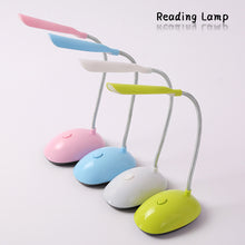 Load image into Gallery viewer, LED Eye Protection Book Night Light Adjustable Angle Mini Clip-On Study Desk Lamp Battery Powered Flexible for Travel Bedroom Reading