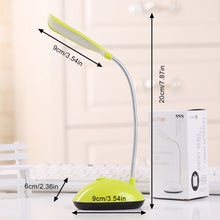 Load image into Gallery viewer, LED Eye Protection Book Night Light Adjustable Angle Mini Clip-On Study Desk Lamp Battery Powered Flexible for Travel Bedroom Reading