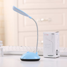 Load image into Gallery viewer, LED Eye Protection Book Night Light Adjustable Angle Mini Clip-On Study Desk Lamp Battery Powered Flexible for Travel Bedroom Reading