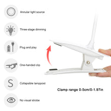Load image into Gallery viewer, Table Lamp USB Reading Desk Lamp With Clip Book Night Light LED Touch 3 Modes Dimming Eye Protection Bedroom Reading Lamp