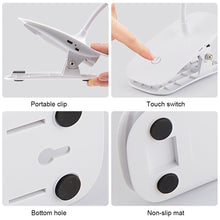 Load image into Gallery viewer, Table Lamp USB Reading Desk Lamp With Clip Book Night Light LED Touch 3 Modes Dimming Eye Protection Bedroom Reading Lamp