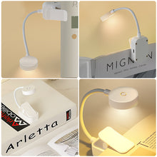 Load image into Gallery viewer, LED Eye Protection Book Night Light Adjustable Light Brightness Mini Clip-On Study Desk Lamp Battery Powered Flexible for Travel Bedroom Reading