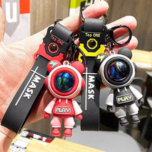 Load image into Gallery viewer, Cartoon Lightning Bear Car Keychain Pendant Bag Astronaut Key Holder Keyfob Key Chain Delicate Key Chain for Girls Couple Gifts Key Ring