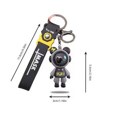 Load image into Gallery viewer, Cartoon Lightning Bear Car Keychain Pendant Bag Astronaut Key Holder Keyfob Key Chain Delicate Key Chain for Girls Couple Gifts Key Ring