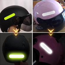 Load image into Gallery viewer, 10Pcs Reflective Motorcycle Helmet Warning Stickers for Night Safety Driving Accessories Fluorescent Decorative Bicycle Car Decals