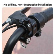 Load image into Gallery viewer, Metal Motorcycle Helmet Lock with Mirror Bracket Bike Handlebar Helmet Anti-theft Safety Lock Hooks Accessories Two Keys