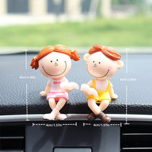 Load image into Gallery viewer, Car Interior Cartoon Couples Ornaments Action Figurines Car Center Console Decoration Ornaments Anime Dashboard Decoration Gifts