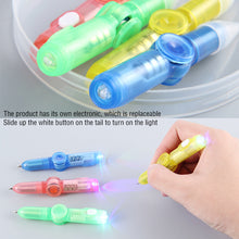 Load image into Gallery viewer, Glow Rotating Spinning Gaming Pen LED Colourful Luminous Flash Ball Point Writing Toy Pens Rolling Finger