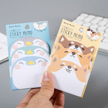 Load image into Gallery viewer, 45 Sheets/Pack Kawaii Penguin Pig Bear Cat Memo Pads Student Kids Gift Stationery School Office Supplies