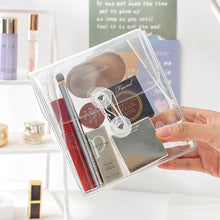 Load image into Gallery viewer, Outdoor Waterproof Transparent PVC Storage Bag for Journal Stickers Tapes Makeup Bag for Traveling Dolls Display Cases