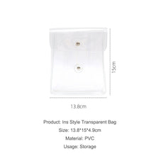 Load image into Gallery viewer, Outdoor Waterproof Transparent PVC Storage Bag for Journal Stickers Tapes Makeup Bag for Traveling Dolls Display Cases