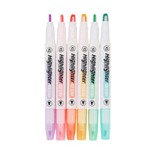 Load image into Gallery viewer, Double Head Fluorescent Visible Highlighter Pen Markers Pastel Drawing Pen for Student School Office Supplies Cute Stationery