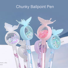 Load image into Gallery viewer, Butterfly Pendant Gel Pen Cartoon Butterfly Gel-Ink Anti-mosquito Sequined Signature Pen Kawaii Magical Pen Writing Tool