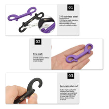 Load image into Gallery viewer, 1PC 10CM 316 Stainless Steel Multi-Color Diving Double Head Hook Quick Release Spring Hook BCD Safety Equipment Scuba Accessories Diving Equipment