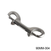 Load image into Gallery viewer, 1PC 76-115MM 304/316 Stainless Steel Diving Double-Head Hook Diving B-Shape Quick Release Spring Buckle BCD Scuba Equipment Accessories