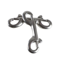 Load image into Gallery viewer, 1PC 76-115MM 304/316 Stainless Steel Diving Double-Head Hook Diving B-Shape Quick Release Spring Buckle BCD Scuba Equipment Accessories
