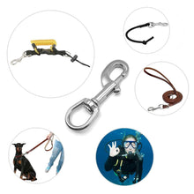Load image into Gallery viewer, 1PC 65-120MM 304/316 Stainless Steel Diving Single-Head Hook 360° Rotation Quick Release Spring Buckle BCD Scuba Equipment Accessories