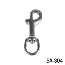Load image into Gallery viewer, 1PC 65-120MM 304/316 Stainless Steel Diving Single-Head Hook 360° Rotation Quick Release Spring Buckle BCD Scuba Equipment Accessories