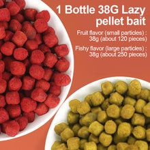 Load image into Gallery viewer, 1Bottle 38G Lazy Man Pellet Bait Fruity Aroma Fishy Aroma Wild Fishing Black Pit For Crucian Carp Black Carp