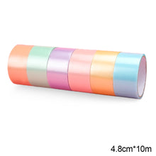 Load image into Gallery viewer, 6 Rolls Of Adhesive Tapes Colored Tapes DIY Sticky Tapes Decompression Colored Duct Tapes Fidget Pearlescent Adhesive Ball Tape