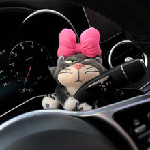 Load image into Gallery viewer, Car Windshield Wiper Turn Signal Switch Ornaments Decorations Plush Doll Cat Auto Interior Decoration Accessories Home Desk Ornament