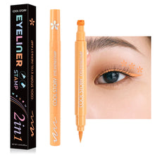 Load image into Gallery viewer, Double-headed Seal Colorful Eyeliner Matte Quick-drying Sweatproof Waterproof Anti-smudge Eyeliner Eye Makeup Cosmetics