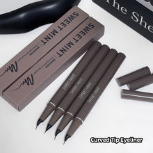 Load image into Gallery viewer, Curved Pen Tip Paint Eyeliner Liquid Pen Waterproof Sweatproof Long-lasting Non Smudging Eyeliner Pen Eye Makeup Cosmetics