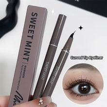 Load image into Gallery viewer, Curved Pen Tip Paint Eyeliner Liquid Pen Waterproof Sweatproof Long-lasting Non Smudging Eyeliner Pen Eye Makeup Cosmetics
