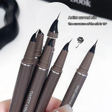 Load image into Gallery viewer, Curved Pen Tip Paint Eyeliner Liquid Pen Waterproof Sweatproof Long-lasting Non Smudging Eyeliner Pen Eye Makeup Cosmetics