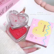 Load image into Gallery viewer, Heart Shape Monochrome Blush Natural Brightening Stereoscopic Highlight Multifunctional Blusher Long-lasting Makeup Cosmetics