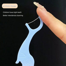 Load image into Gallery viewer, Cartoon Animal-shaped Dental Floss Ultra Fine High Elasticity Household Teeth Cleaning Floss Sticks Portable Tooth Cleaning Care