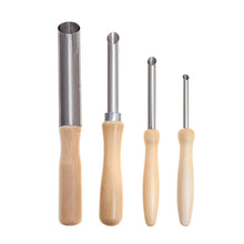 Load image into Gallery viewer, 4Pcs Pottery Hole Puncher Stainless Steel Clay Cutting Tools Carving Sculpture Modeling Cutter Polymer Punching Ceramic Tool