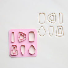 Load image into Gallery viewer, 6Type/Set Mini Clay Cutter Multiple Geometry Plastic Pottery Earrings Cutting Mold DIY Soft Clay Irregular Ceramic Earring Molds Handmade Jewelry Making Tool