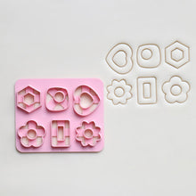 Load image into Gallery viewer, 6Type/Set Mini Clay Cutter Multiple Geometry Plastic Pottery Earrings Cutting Mold DIY Soft Clay Irregular Ceramic Earring Molds Handmade Jewelry Making Tool