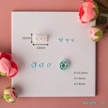 Load image into Gallery viewer, 3 Holes Mini Clay Cutter Flower Petal Leaves Polymer Pottery Cutting Earrings Mold Handmade Jewelry Making Tool Ceramic Sculpting Tool