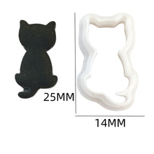 Load image into Gallery viewer, Halloween Series Mini Clay Cutter Mold Different Shaped Polymer Clay Molds Diy Ghost Bat Cat Earrings Jewelry Pendant Making Tools