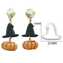 Load image into Gallery viewer, Halloween Series Mini Clay Cutter Mold Different Shaped Polymer Clay Molds Diy Ghost Bat Cat Earrings Jewelry Pendant Making Tools