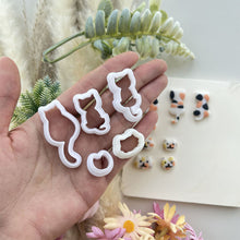 Load image into Gallery viewer, Halloween Series Mini Clay Cutter Mold Different Shaped Polymer Clay Molds Diy Ghost Bat Cat Earrings Jewelry Pendant Making Tools