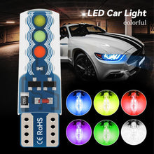 Load image into Gallery viewer, RGB T10 Car Signal Lamp Waterproof Heatproof Clearance Headlamps Reading Flashing COB LED Lamp License Plate Lights