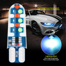 Load image into Gallery viewer, RGB T10 Car COB Signal Lamp Waterproof Heatproof Clearance Headlamps Reading Flashing Lamp License Plate Lights