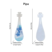 Load image into Gallery viewer, Silicone Bookmark Mold DIY Bookmark Mould For Resin Casting Including Feather Musical Instrument Pipa Shape