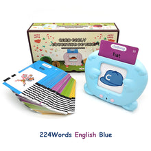 Load image into Gallery viewer, Early Education Flash Card Machine Bear Shape Kid Learning Talking Toy 224 Cards Montessori Educational Audio Book German Spanish French